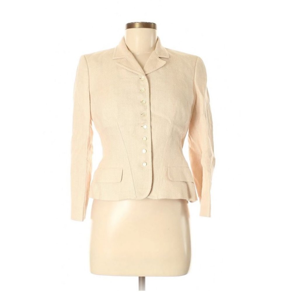 Lauren Ralph Lauren 100% Linen Light Beige Blazer / Jacket 8P